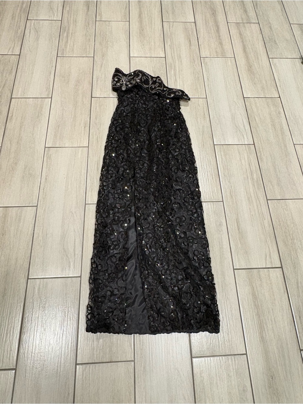 Box #2 Vintage 60s Mike Benet Formals Dress black size 8